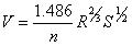 Manning Formula (SI System）